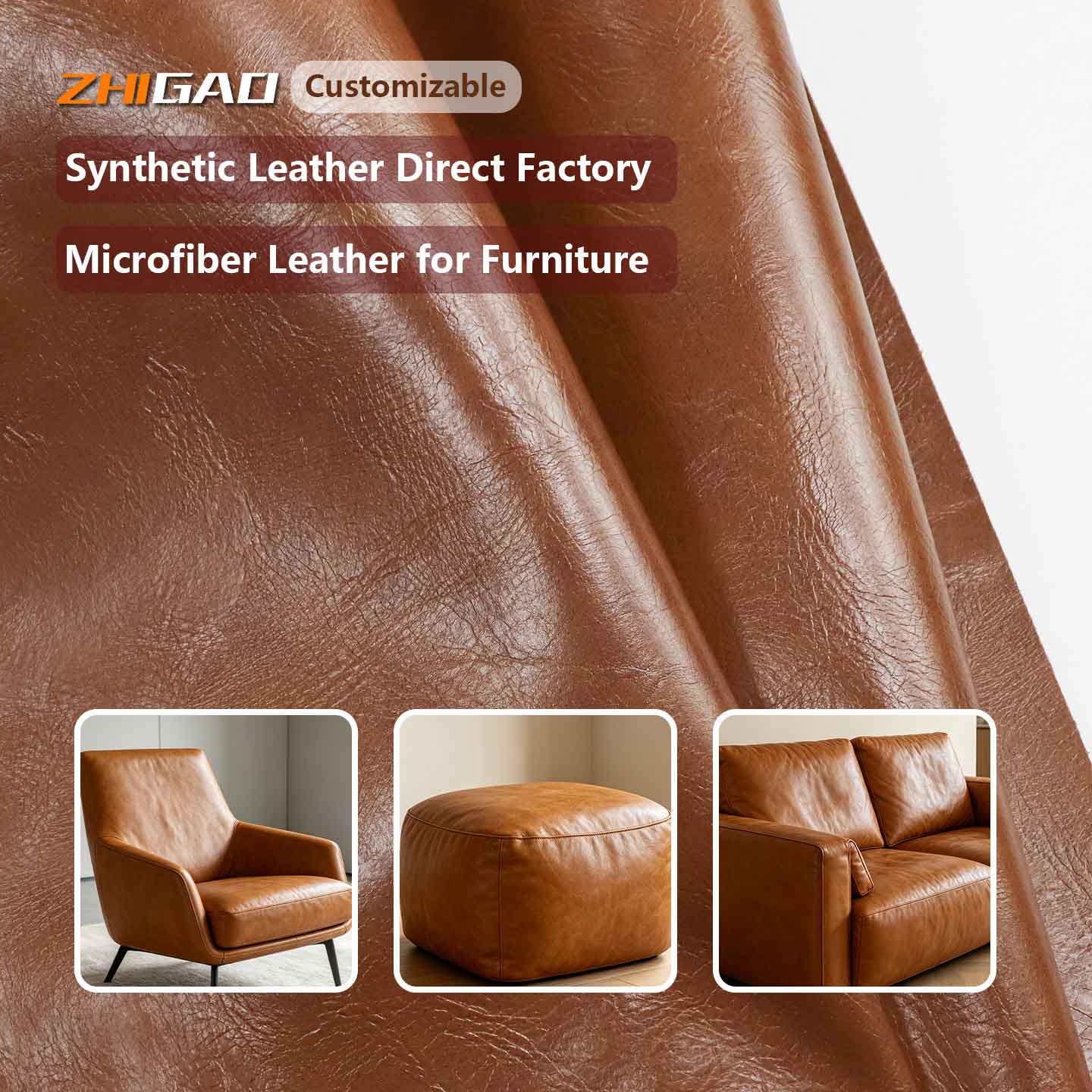 Premium Microfiber Leather for Furniture | Durable Synthetic Leather Direct Factory Supply